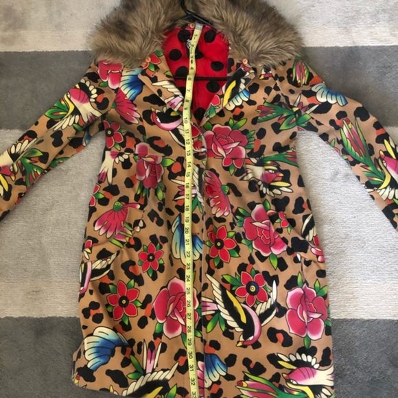 Sale! Iron Fist Leopard Fur rockabilly punk rocker  coat - Picture 5 of 9